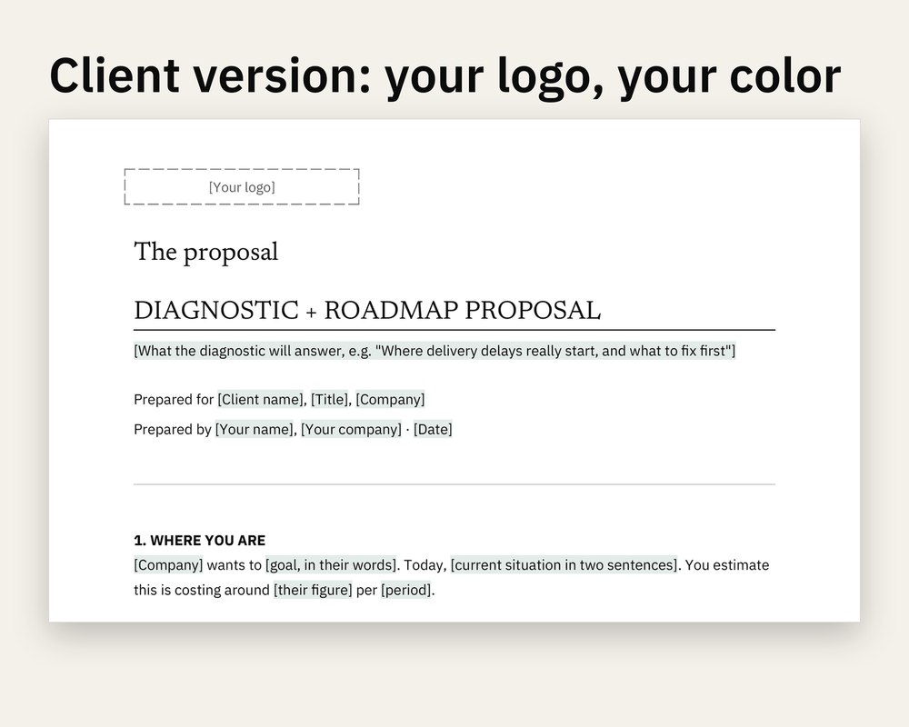 Preview 1 of Diagnostic + Roadmap Proposal