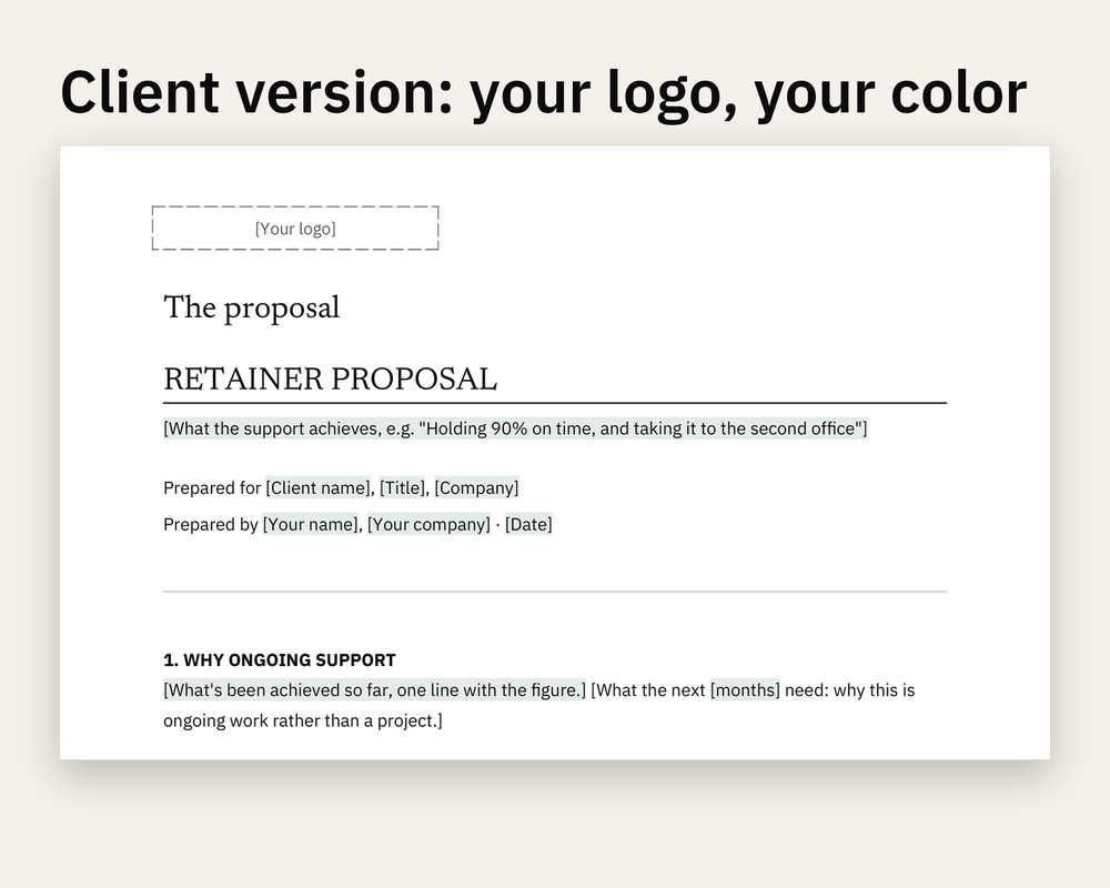 Preview 1 of Strategic Retainer Proposal