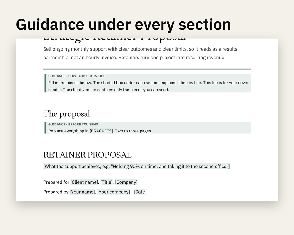 Preview 2 of Strategic Retainer Proposal
