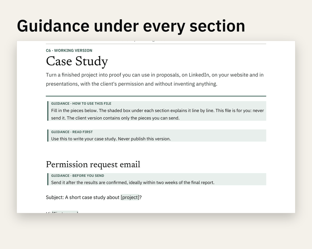 Preview 2 of 3: page of the Case Study client version