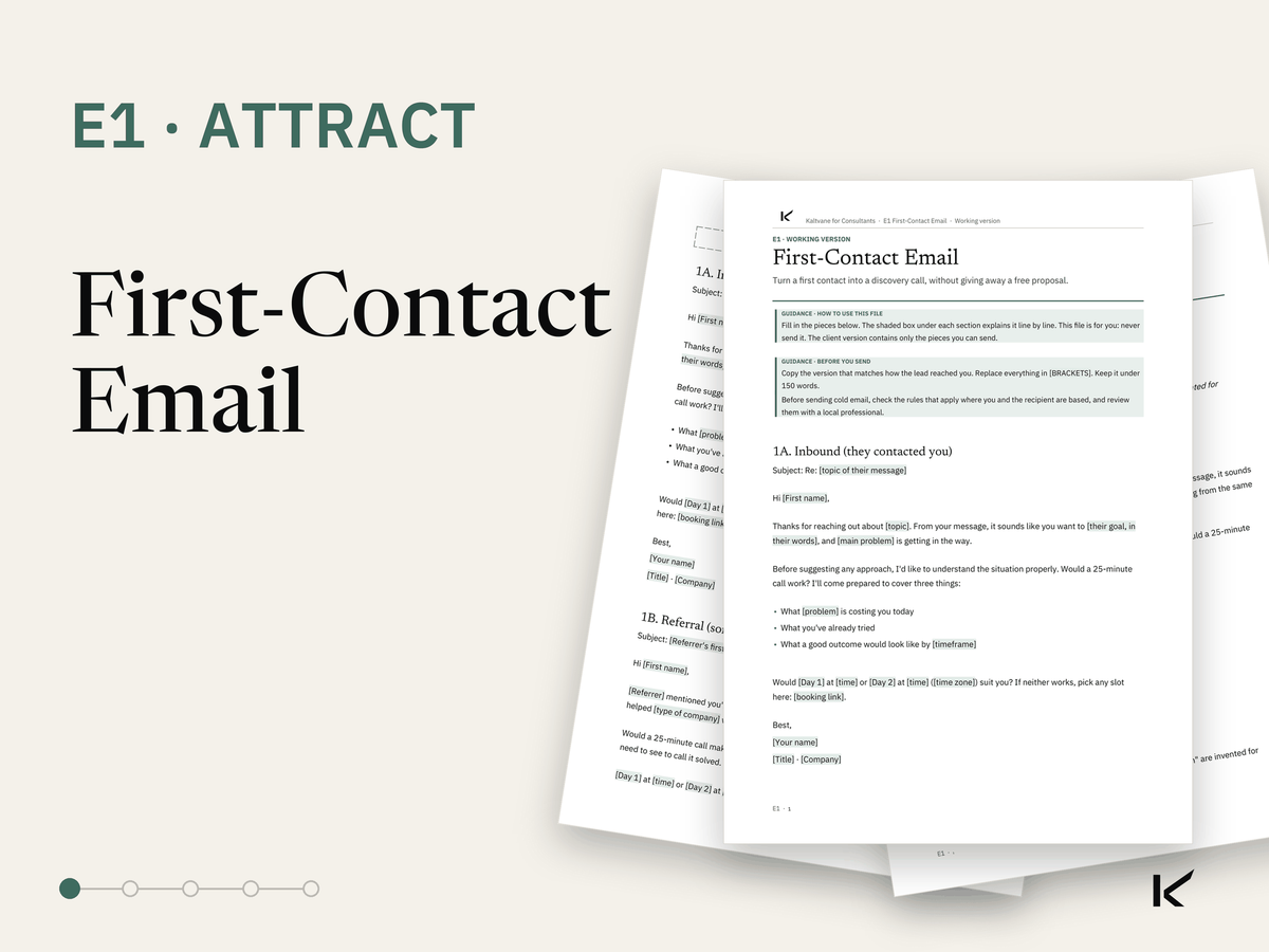 Cover of First-Contact Email