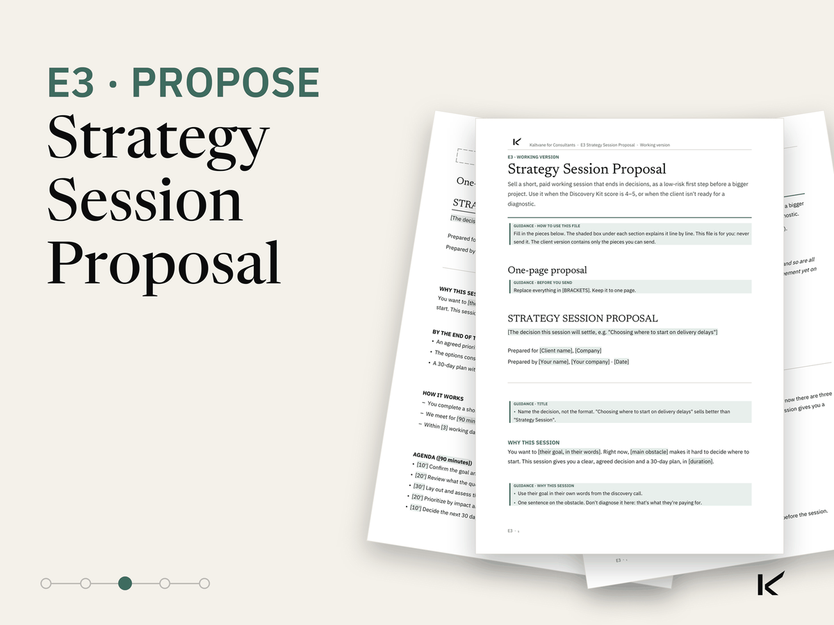 Cover of Strategy Session Proposal