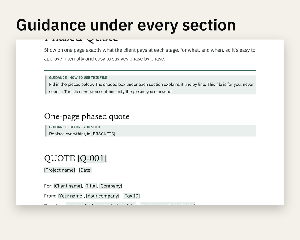 Preview 2 of Phased Quote