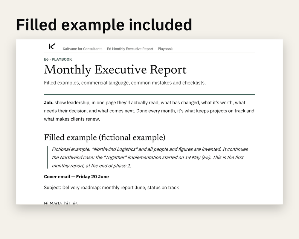 Preview 3 of Monthly Executive Report