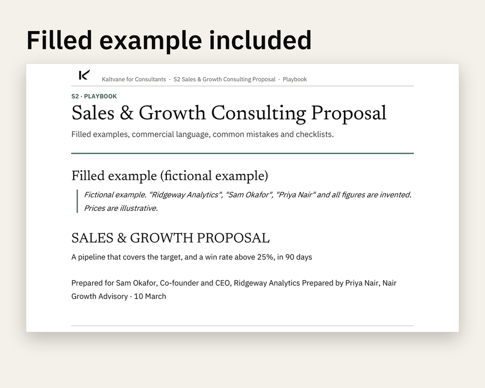 Preview 3 of Sales & Growth Consulting Proposal