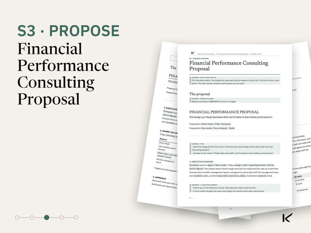 Cover of Financial Performance Consulting Proposal
