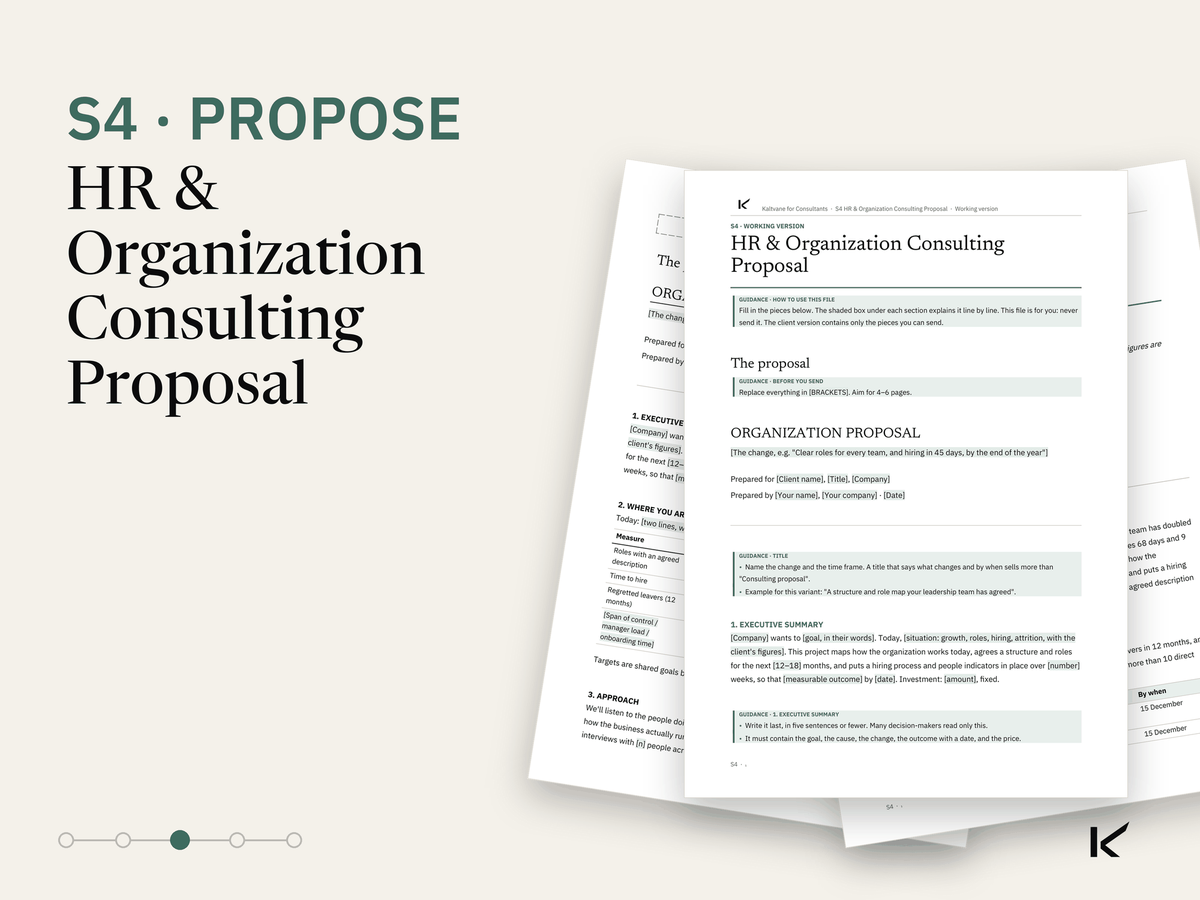 Cover of HR & Organization Consulting Proposal