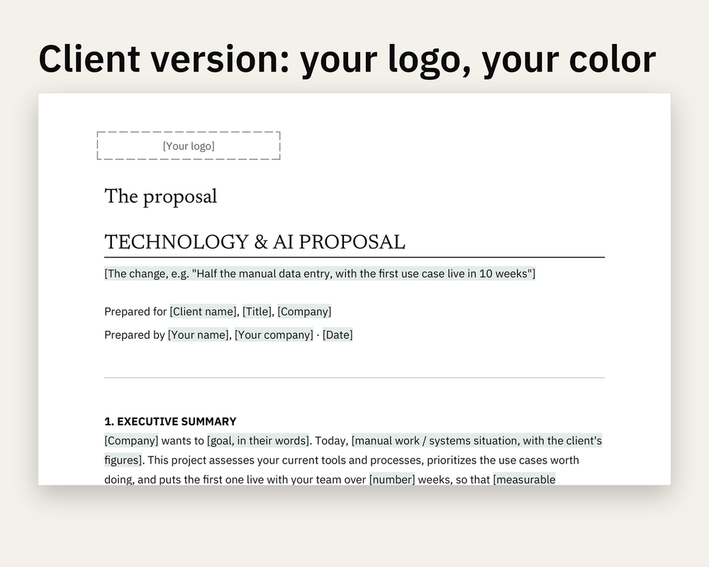 Preview 1 of Technology & AI Consulting Proposal